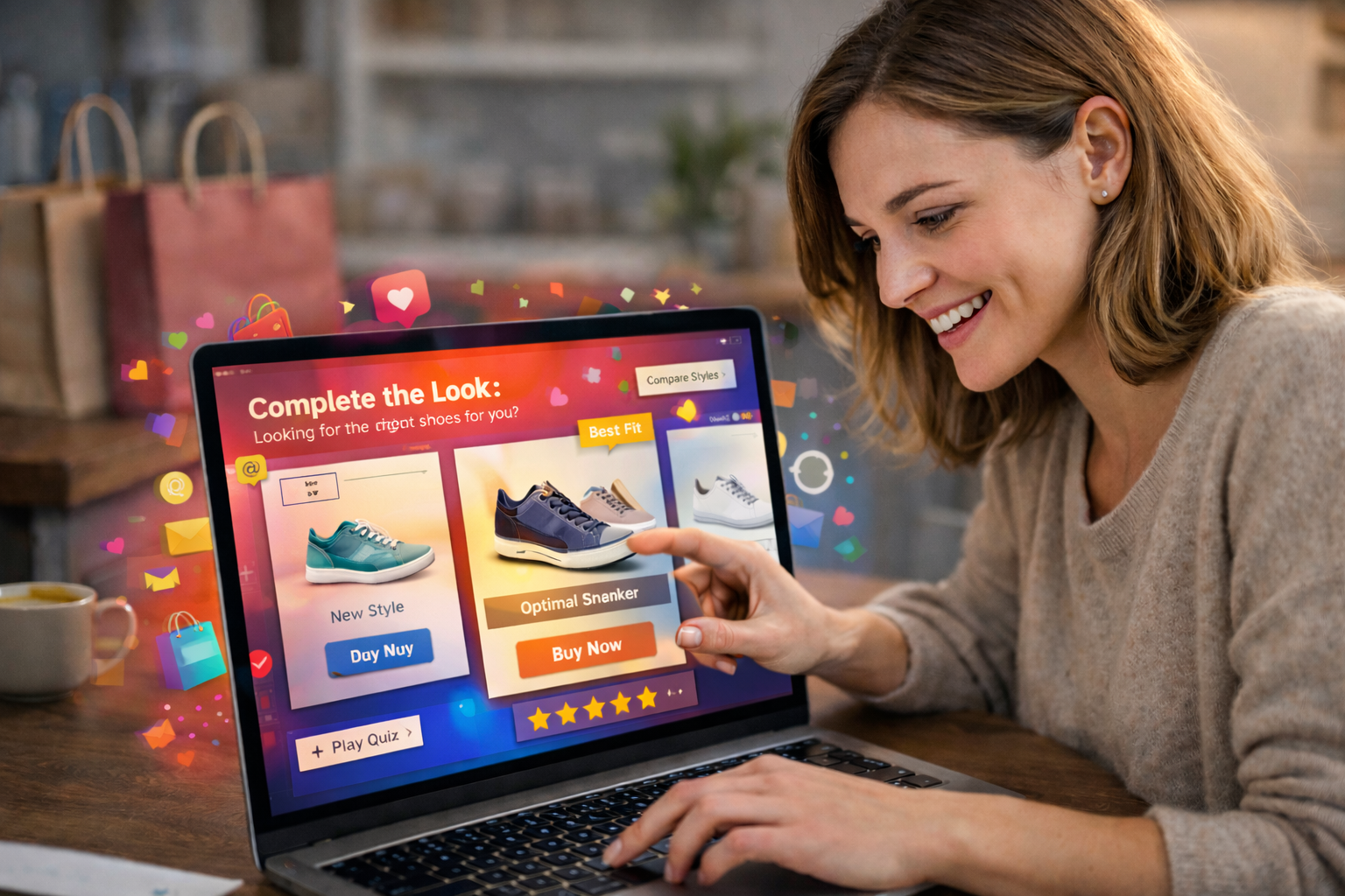 Connected TV shopping and interactive commerce experience